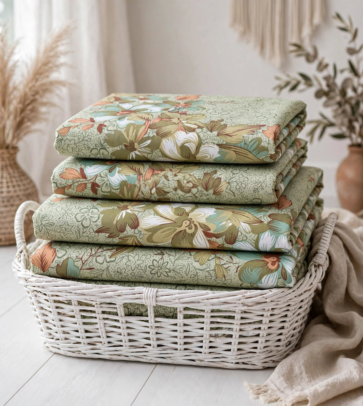 Premium Cotton King Size Bedsheet Set | 1 Bedsheet + 2 Pillow Covers Copy