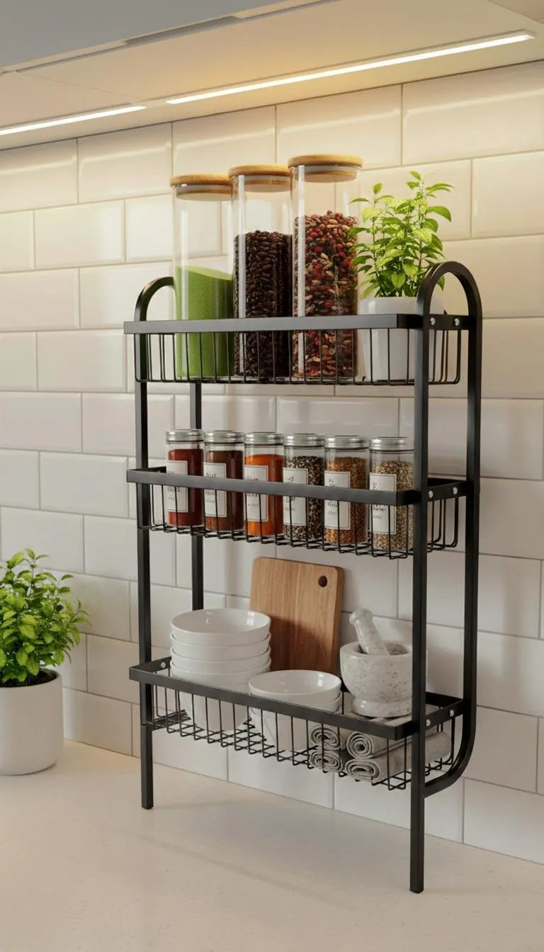 2-Tier Spice Rack Organizer for Kitchen | Space-Saving Storage