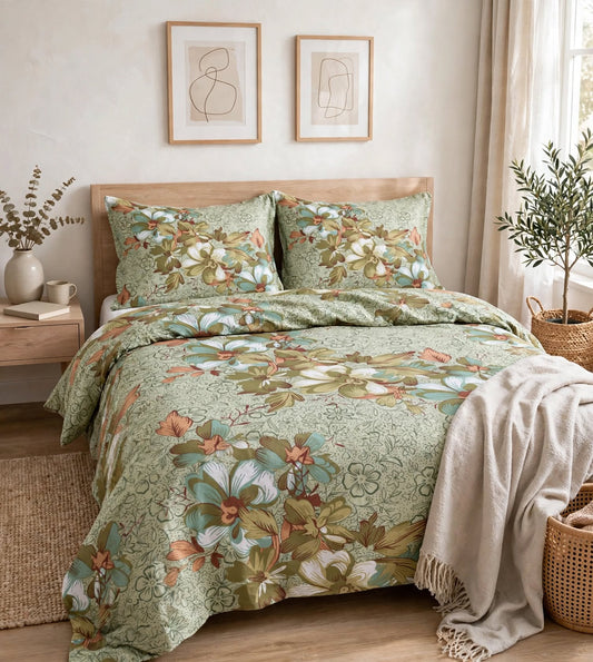 Premium Cotton King Size Bedsheet Set | 1 Bedsheet + 2 Pillow Covers Copy