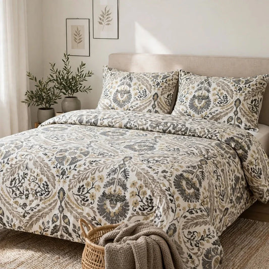 Premium Cotton King Size Bedsheet Set | 1 Bedsheet + 2 Pillow Covers