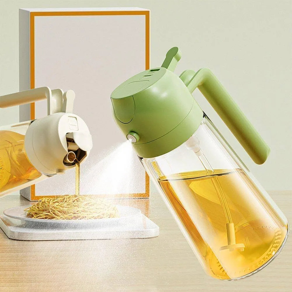 500ml 2-in-1 Oil Sprayer and Pourer Bottle