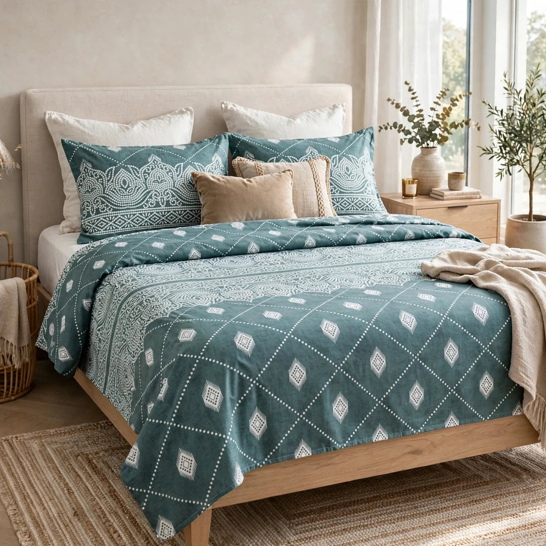 Premium Cotton King Size Bedsheet Set | 1 Bedsheet + 2 Pillow Covers Copy 2 (Copy)
